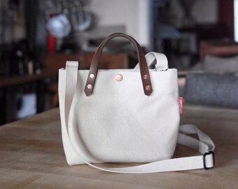 Mini Tote in Canvas with Strap