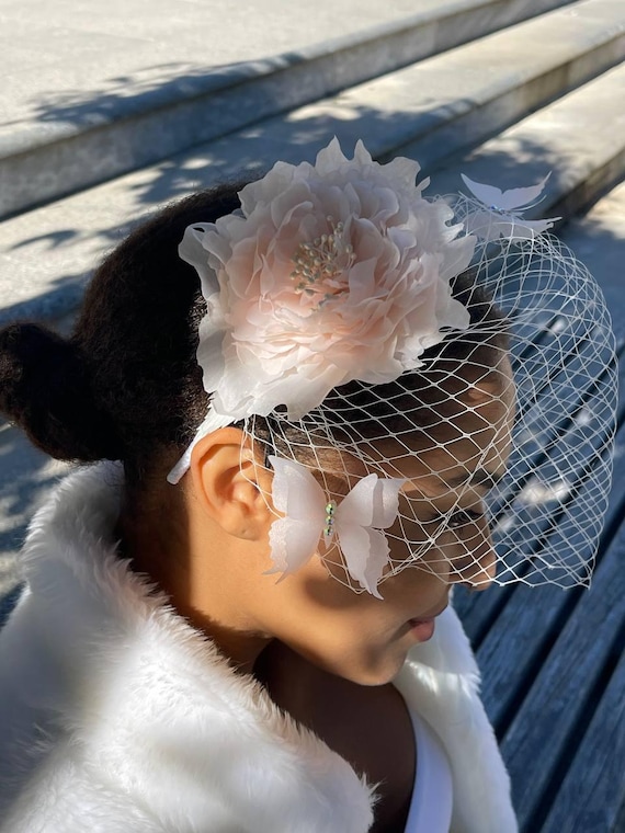 BIRDCAGE WEDDING VEIL vintage style, handmade. Vintage Style Birdcage Veil Bridal Headband Envogue CV2661R main image 4