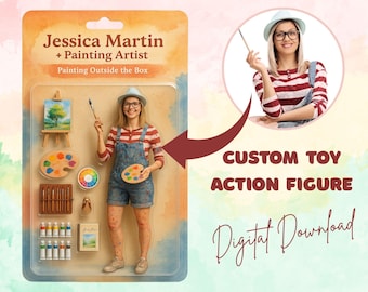 Custom Action Figure Portrait, Personalized Toy Box Art, Funny Birthday Gift for Dad, Husband or Boyfriend, Unique Digital Portrait Download