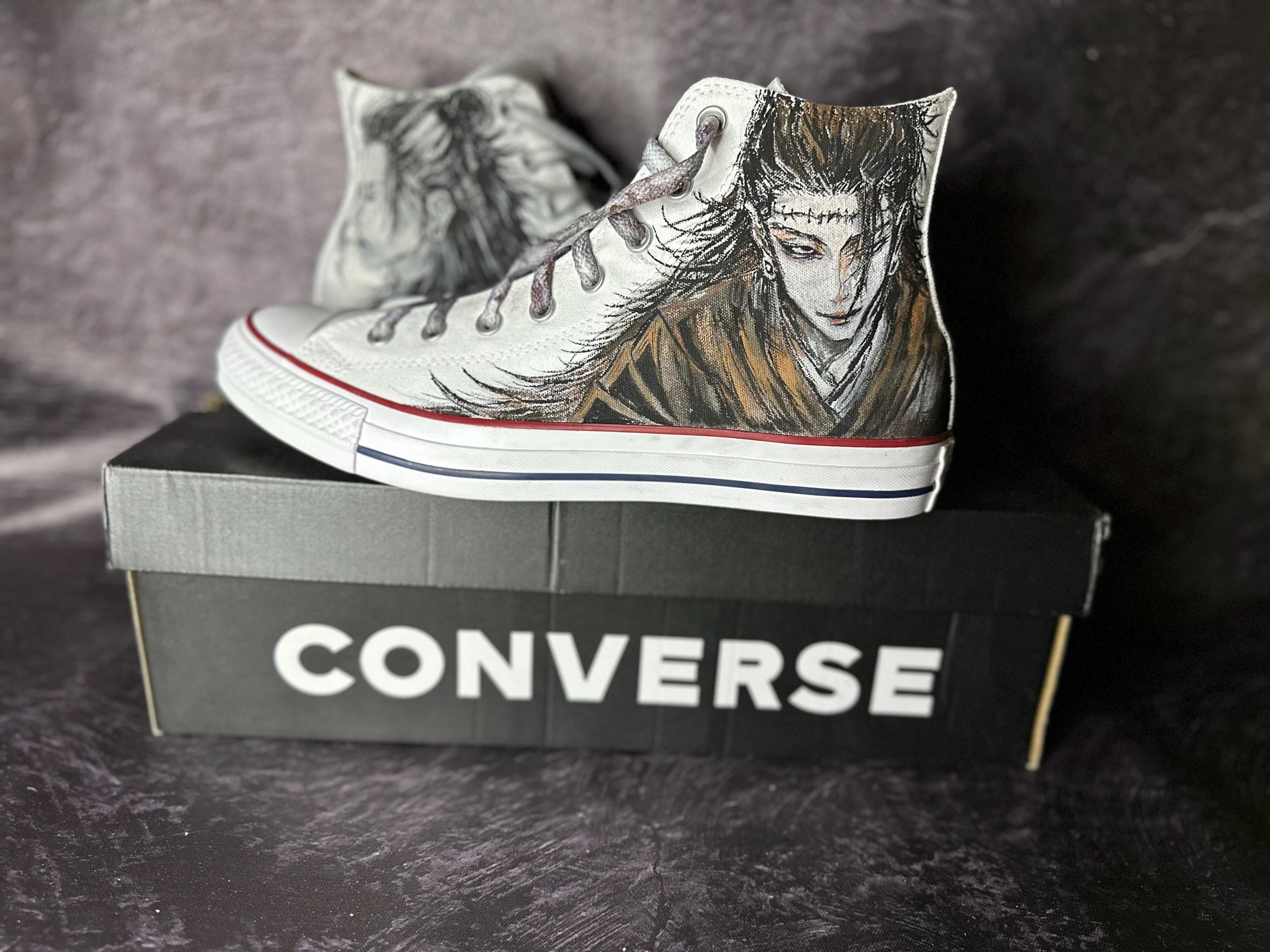 Jujutsu Kaisen - Geto Suguru X Kenjaku Hand-painted Converse - Etsy