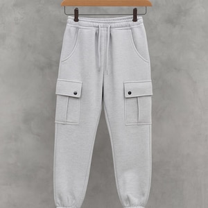 Men&#39;s Fleece Lined Cargo Pants: Winter Warm Hip Hop Style