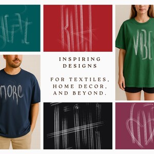 DIGITAL DOWNLOAD | Abstract Word Art Prints – Vibe, Love, Rage and more | Modern Line Art Typography for Textile, Posters, or Gifts