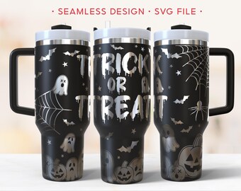 Süßes oder Saures 40 Unzen Becherverpackung, Halloween-Gravurverpackung, gruselige Saison Laser SVG