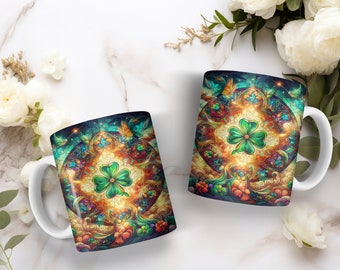 15oz. St. Patrick's Day Four-Leaf Clover Coffee Mug