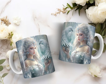 15oz. Snow Queen with Bird Coffee Mug