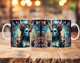 15oz. Sugar Skull Candy #2 Coffee Mug