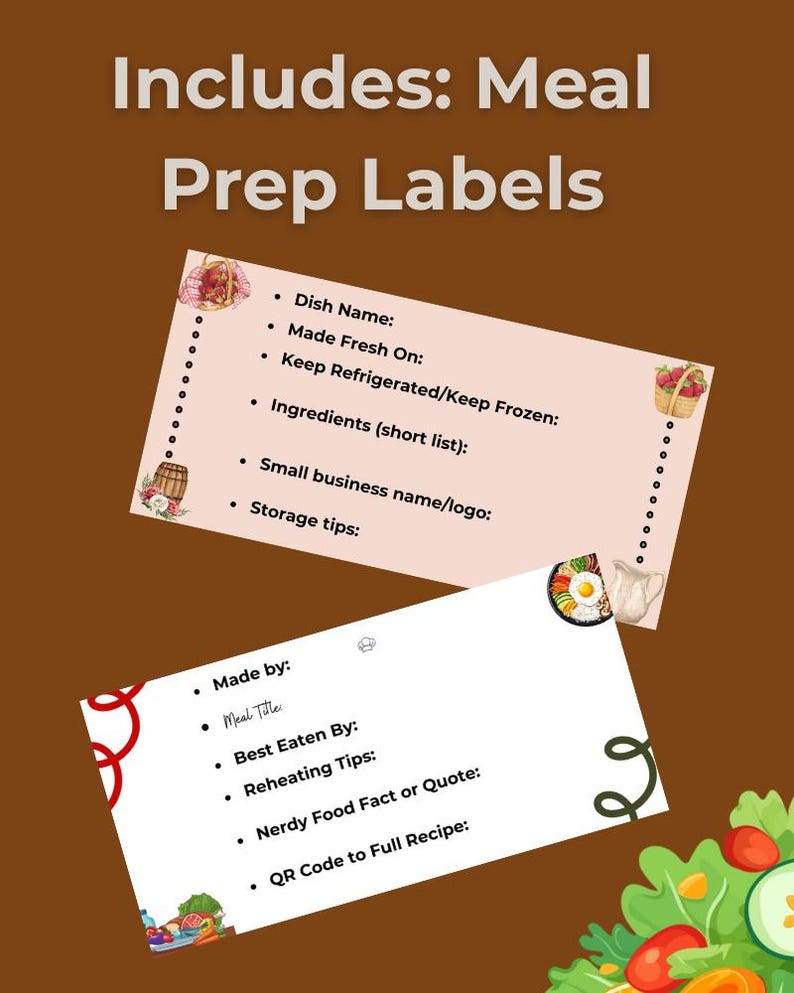 Ultimate Meal Planner Printable | Meal Prep Labels | Ingredient ...