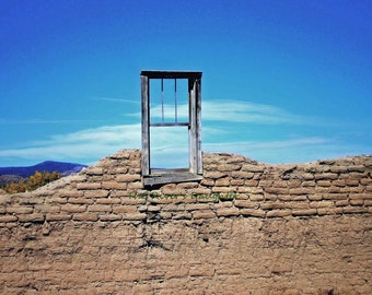 Adobe Ruins Photograph: Abiquiu New Mexico Wall Art, 5x7 Matted Print