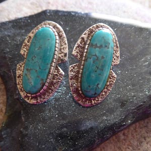 Turquoise Stud Earrings Sanel Modern Southwest Jewelry Sterling Turquoise Earrings