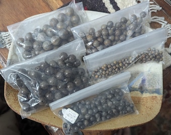 Coffee Jasper Stone Beads Round, Various Sizes Destash