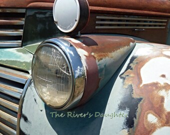 Rusty GMC Truck Photograph: Taos, New Mexico - 8x10 Matted Print