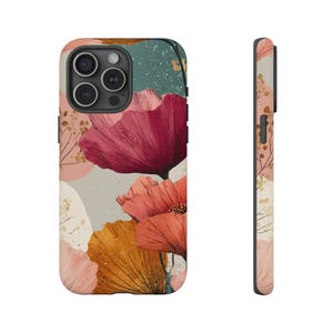 Floral Tough Cases - Pale Pastel Artistic Phone Case, Protective Cover, Floral Print iPhone Case, Tough Phone Accessories, Unique Gift Case
