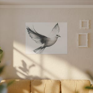 Canvas Print, Holy Spirit Dove Art, Religious Wall Decor, Christian Home Decoration, Inspirational Giclée Painting, Religious Gifts