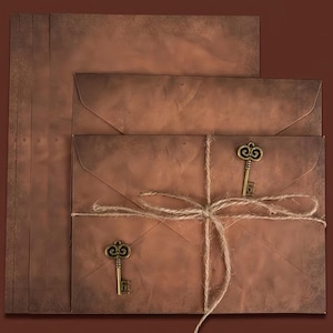 Personalized Kraft Paper Envelopes, Artistic Stationery Set, Custom Logo Design (160mm x 113mm)
