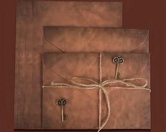 Personalized Kraft Paper Envelopes, Artistic Stationery Set, Custom Logo Design (160mm x 113mm)