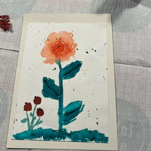 Greeting cards made of watercolor and handlettering