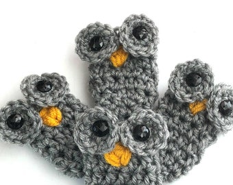 Owl Chair Socks - Crochet Chair Leg Cozy - Floor Protector Covers - Chair Leg Glides - Set of Four