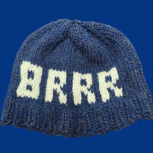 Personalized knit hat, Custom made knit hat, Personalized knit beanie , BRRR hat image 1