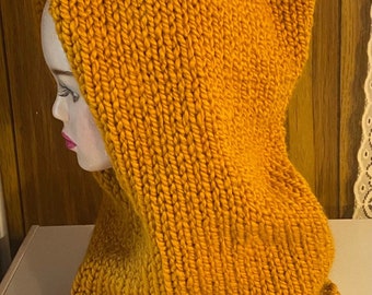 Hooded Cowl  /  Chunky  /   Crochet Hat and scarf /