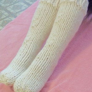 Hand Knit Extra Thick Socks Boot Liners image 1