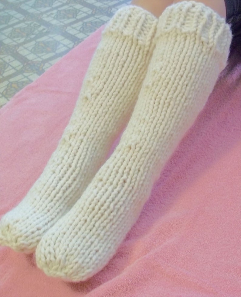 Hand Knit Extra Thick Socks Boot Liners image 1