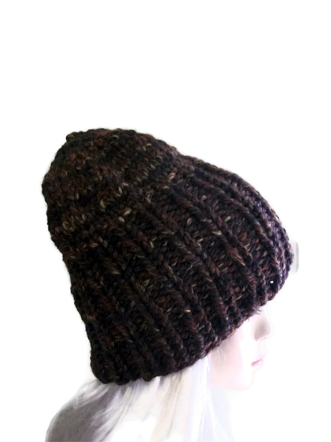 Knit Slouch Beanie Hat Pattern PDF - Etsy