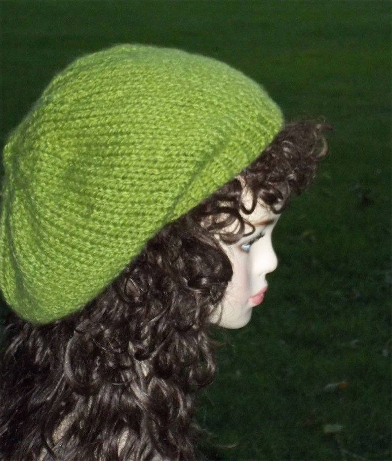 Knit Slouch Hat Pattern PDF image 4