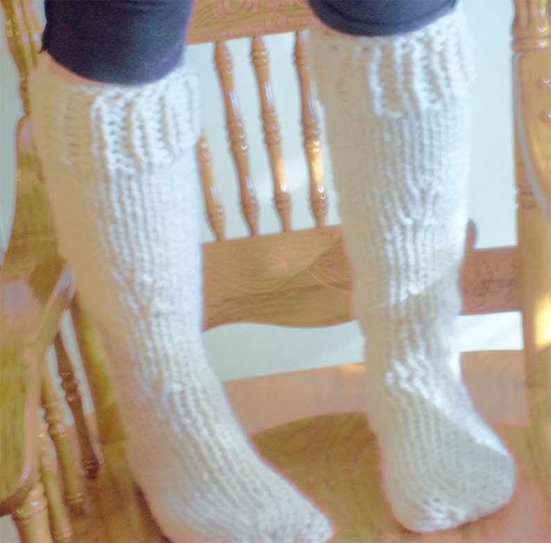 Hand Knit Extra Thick Socks Boot Liners image 3