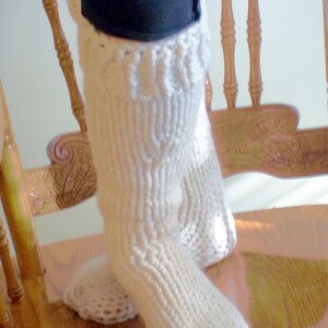 Hand Knit Extra Thick Socks Boot Liners image 5