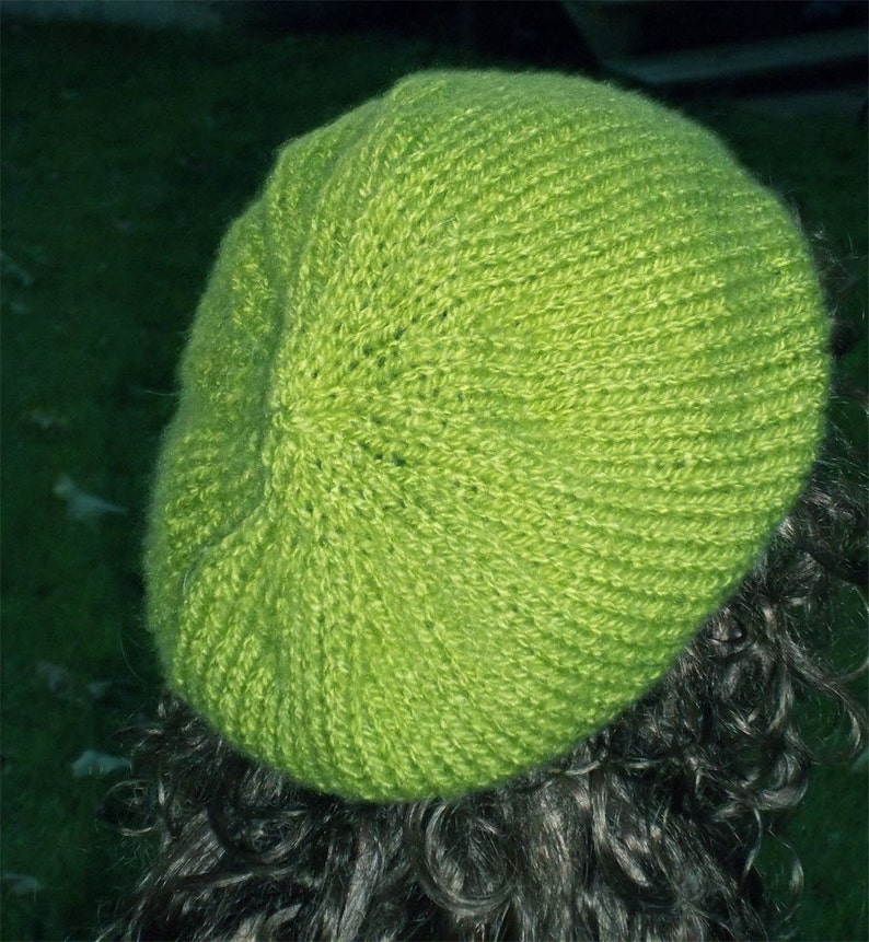 Knit Slouch Hat Pattern PDF image 5