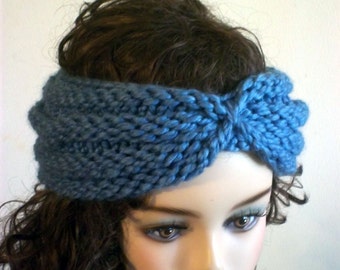 Diadema con turbante de punto estampado
