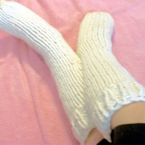 Hand Knit Extra Thick Socks Boot Liners image 4