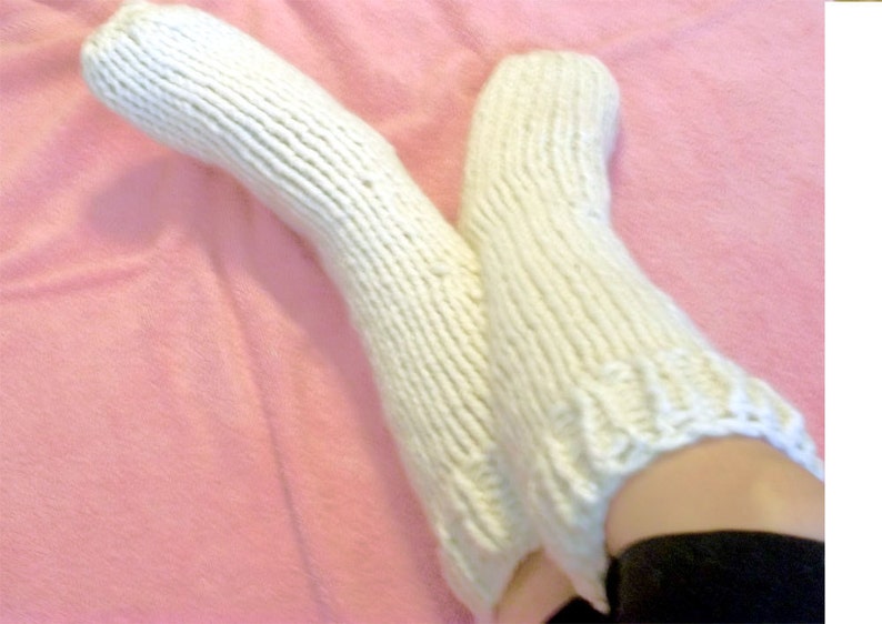 Hand Knit Extra Thick Socks Boot Liners image 4