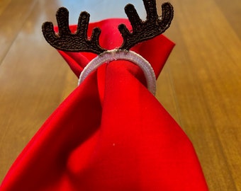 Christmas Napkin Rings , Reindeer Horns , Christmas  Table Decorations ,