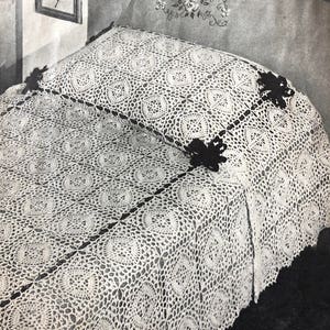 Crocheted  Vintage  Bedspread - Hot Springs Bedspread