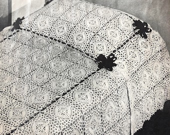 Crocheted  Vintage  Bedspread - Hot Springs Bedspread