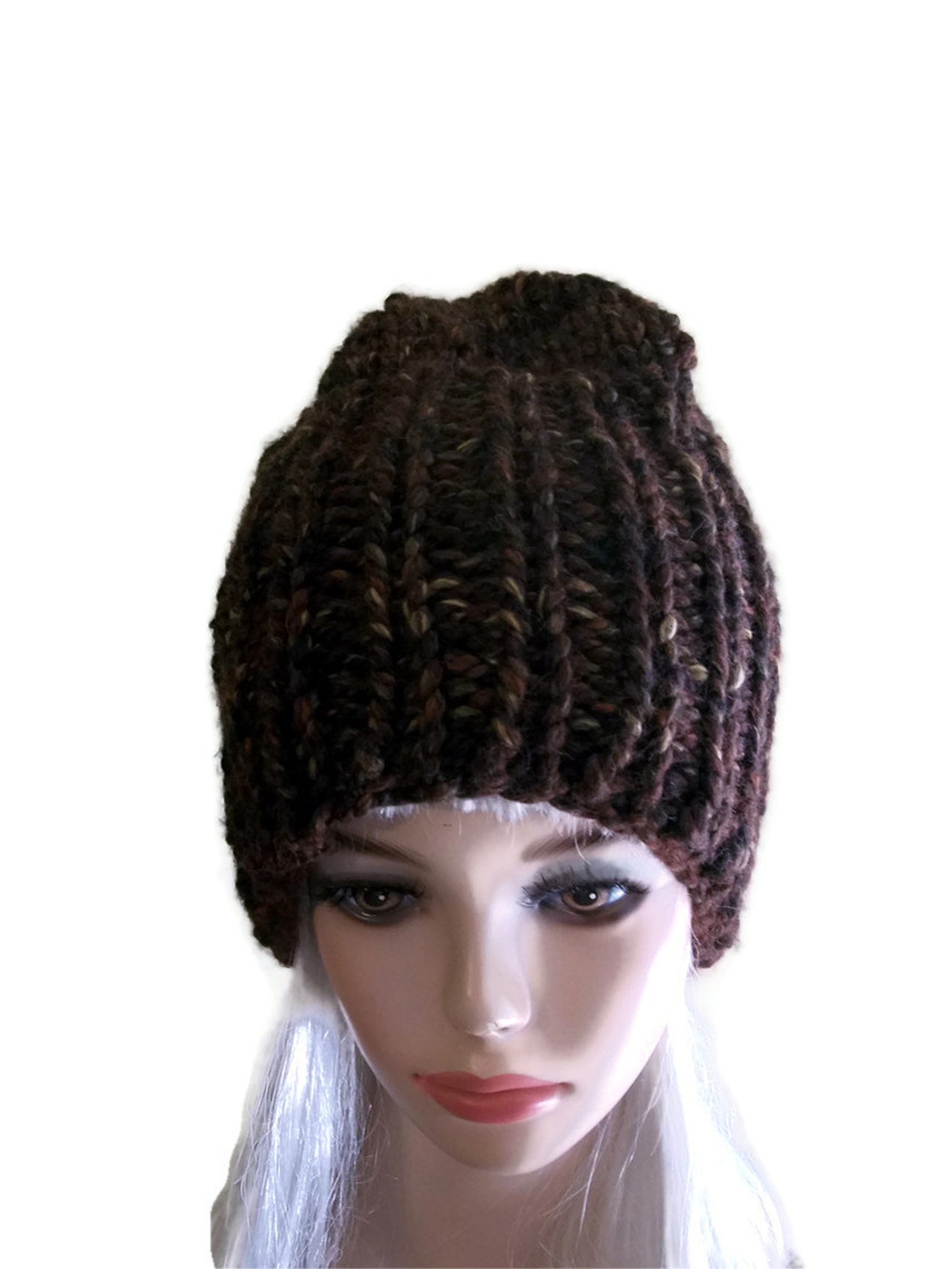 Knit Slouch Beanie Hat Pattern PDF - Etsy