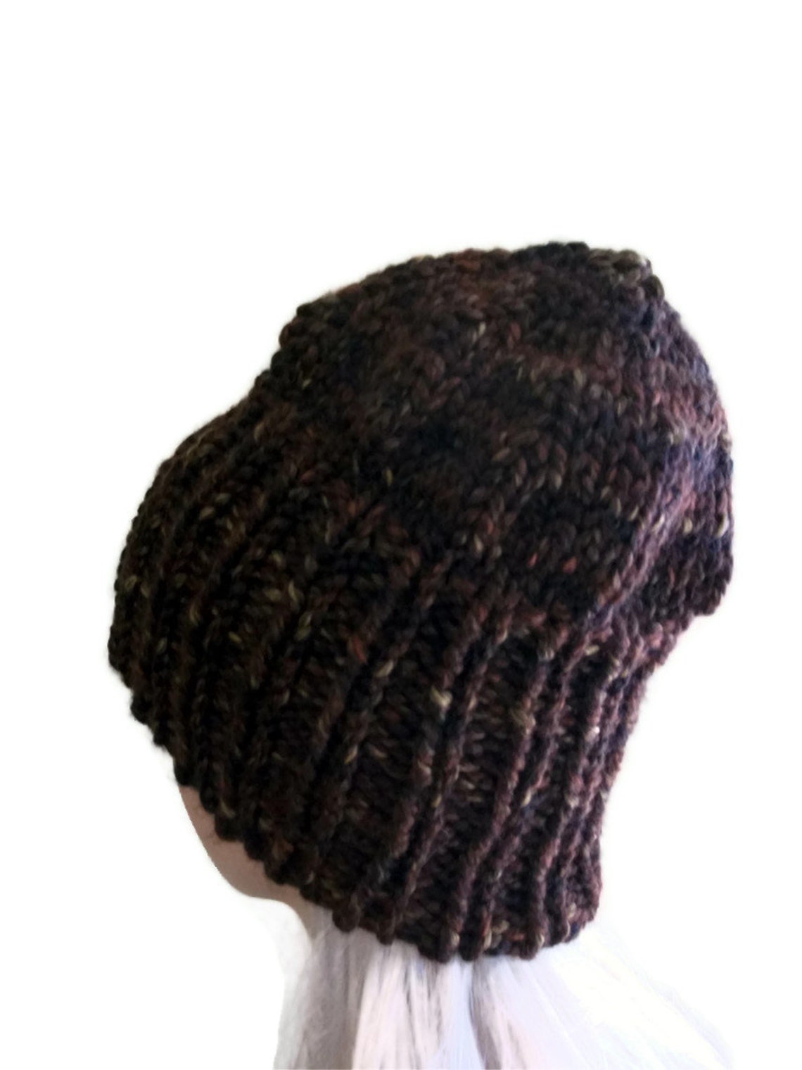 Knit Slouch Beanie Hat Pattern PDF - Etsy