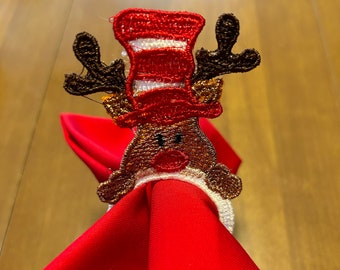 Christmas Napkin Rings , Reindeer, Christmas  Table Decorations ,