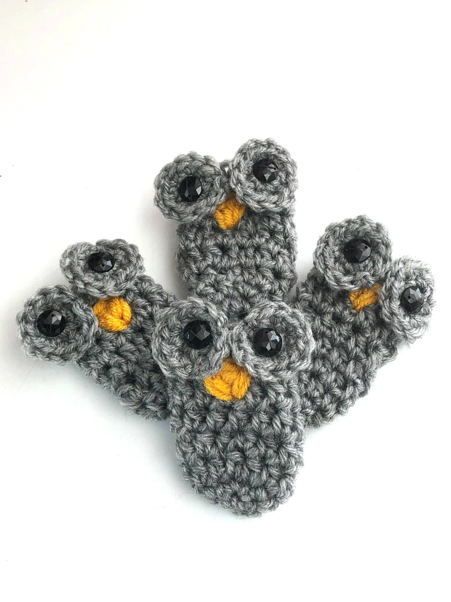 Owl Chair Socks - Crochet Chair Leg Cozy - Floor Protector Covers - Chair Leg Glides - Set of Four