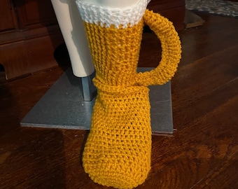 Pattern Crochet Beer Stein Slippers