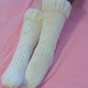 Hand Knit Extra Thick Socks Boot Liners image 2