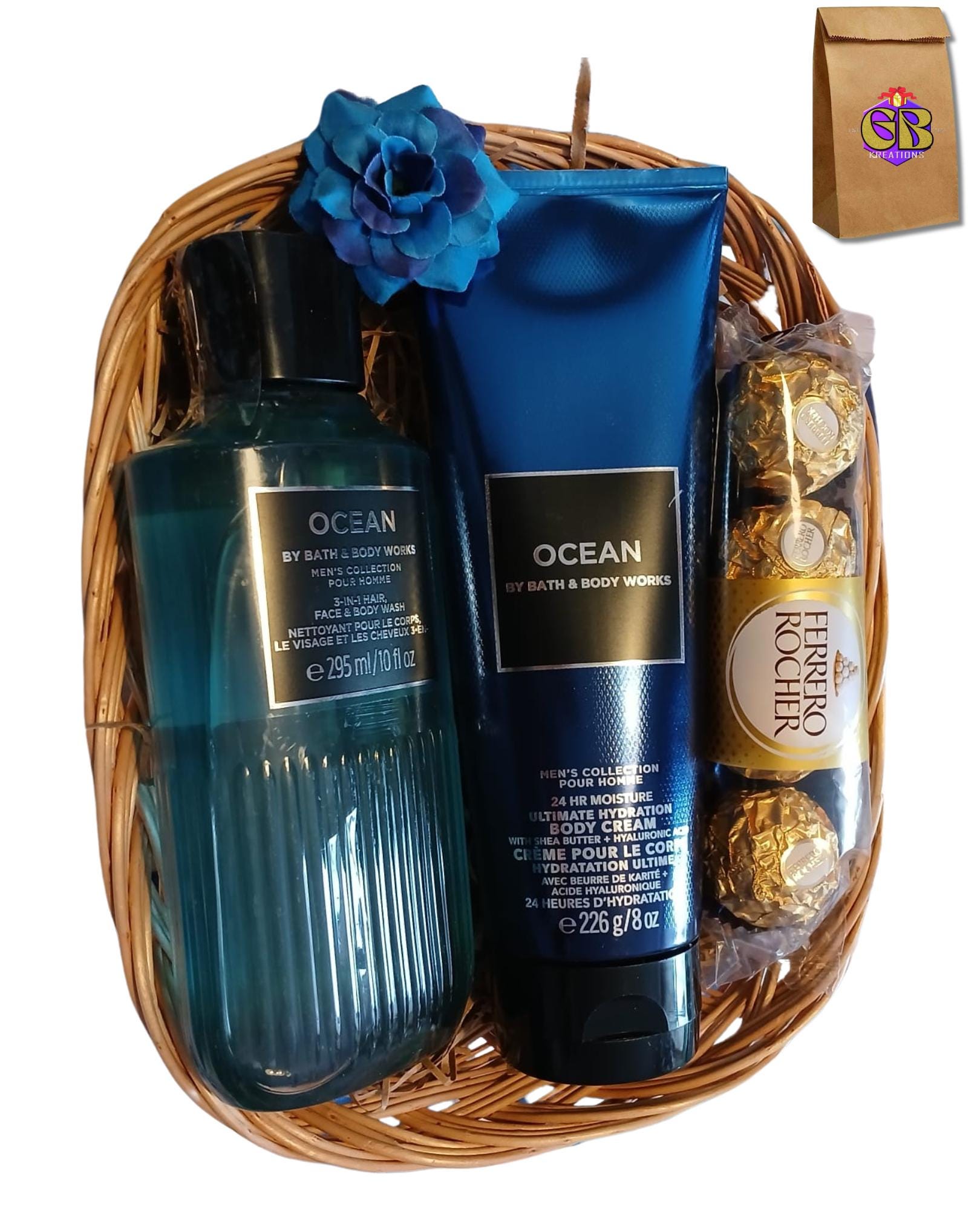Ocean by Bath & Body Works Men's Gift Basket – Spa Set With