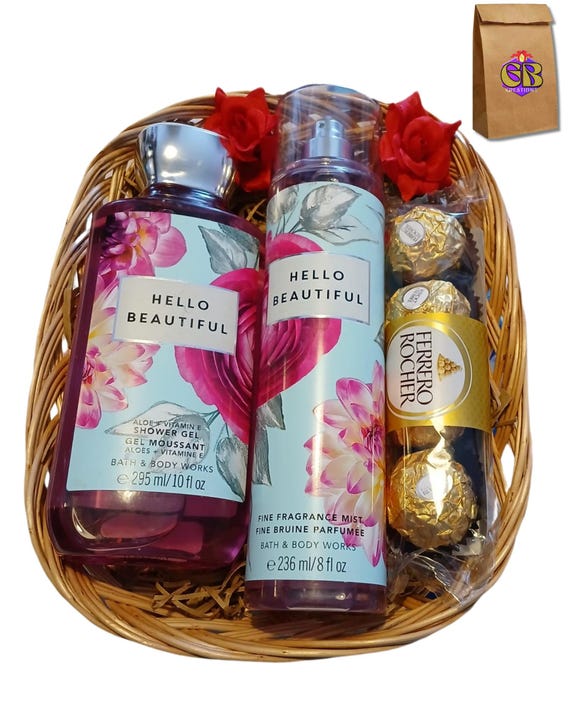 Hello Beautiful Bath Body Works Gift Set – Shower Gel, Fragrance