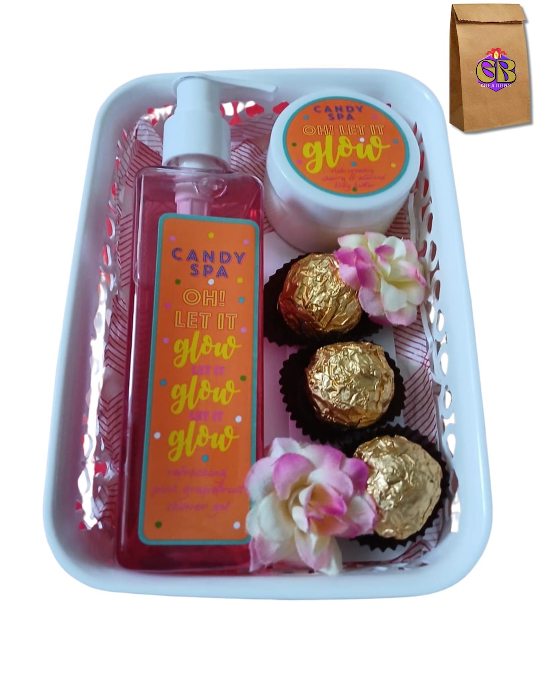 Candy Spa Oh Let It Glow Body Gel & Body Butter Gift Set With Ferrero ...