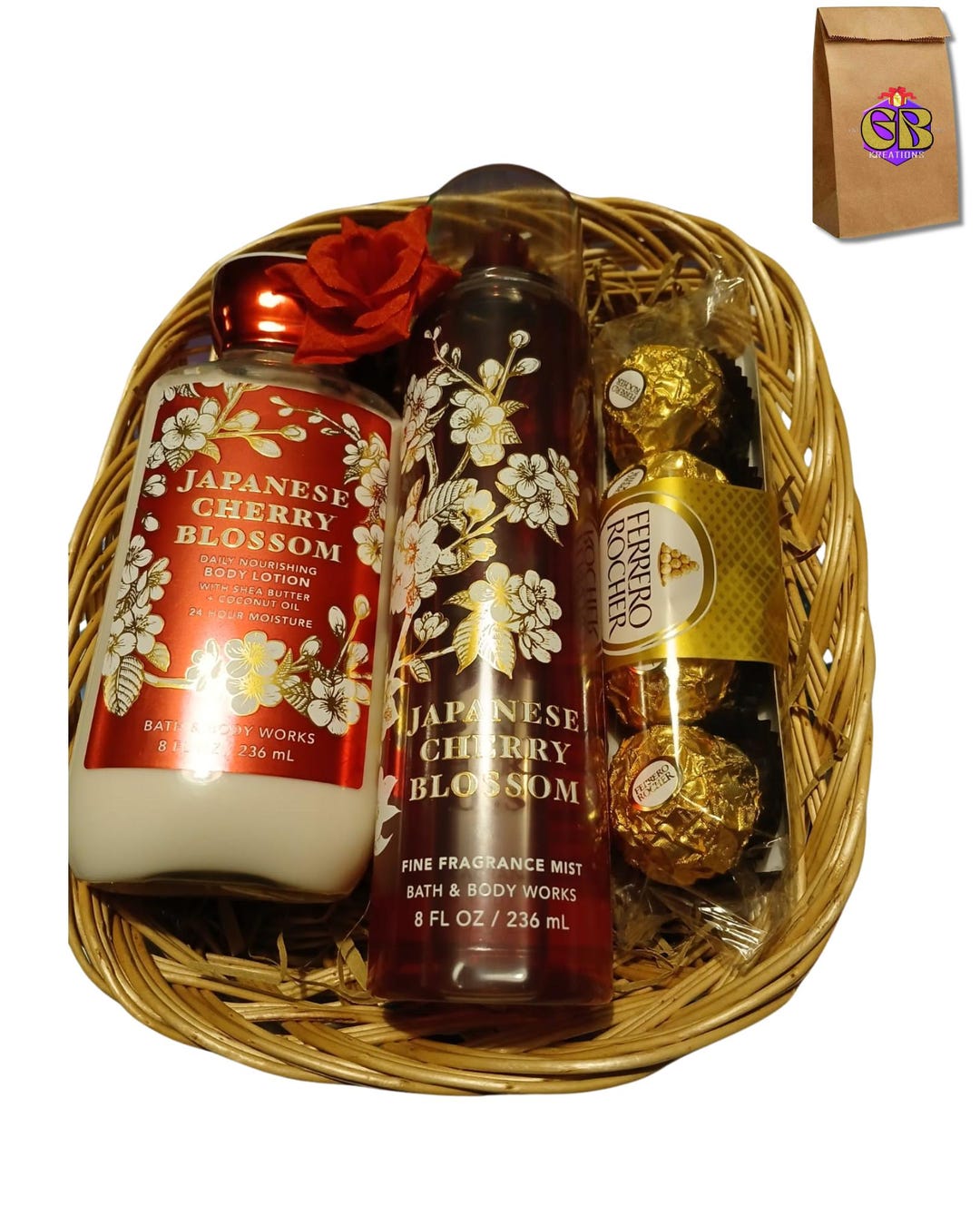 Japanese Cherry Blossom Gift Set – Bath & Body Works, Ferrero Rocher - Etsy