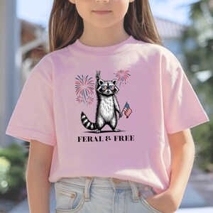 Feral Raccoon 4th of July Shirt: Patriotic USA Sunglasses Tee