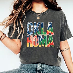 Oklahoma Storm Map Shirt, gebleichtes Shirt, Oklahoma Wetter, Oklahoma Storm Saison, Oklahoma Liebhaber, Okie Sommersturm, Tornado Saison Shirt