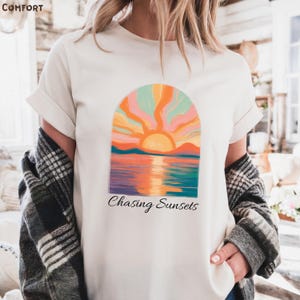 Coconut Girl Sunset Oversized t-shirt, Comfort Colors summer vacation beach shirt, Salty Mermaidcore tee for surfer, Summer vibes surf tee