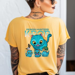 Demon Hunter Tiger shirt, Derpy the Tiger And Bird Demon Hunter Tiger Tee, Hunters Tiger fan,Kpop Demon Hunters,  Kpop Saja Boys Shirt